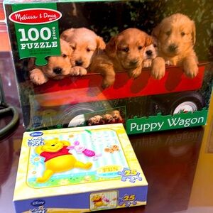 NWT 2 kids puzzles. Melissa & Doug 100 piece puzzle and a25 piece  Disney puzzle